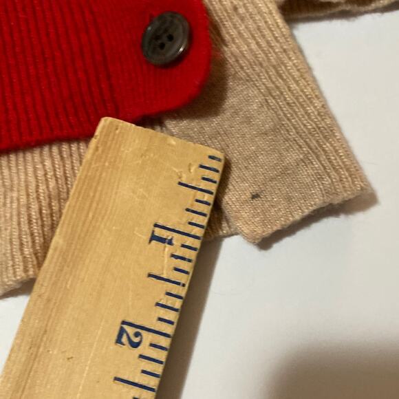 J. Crew Womens Wool-Blend Sweater Elbow Patches Sz Small Two Tone Layer Preppy - Picture 4 of 11